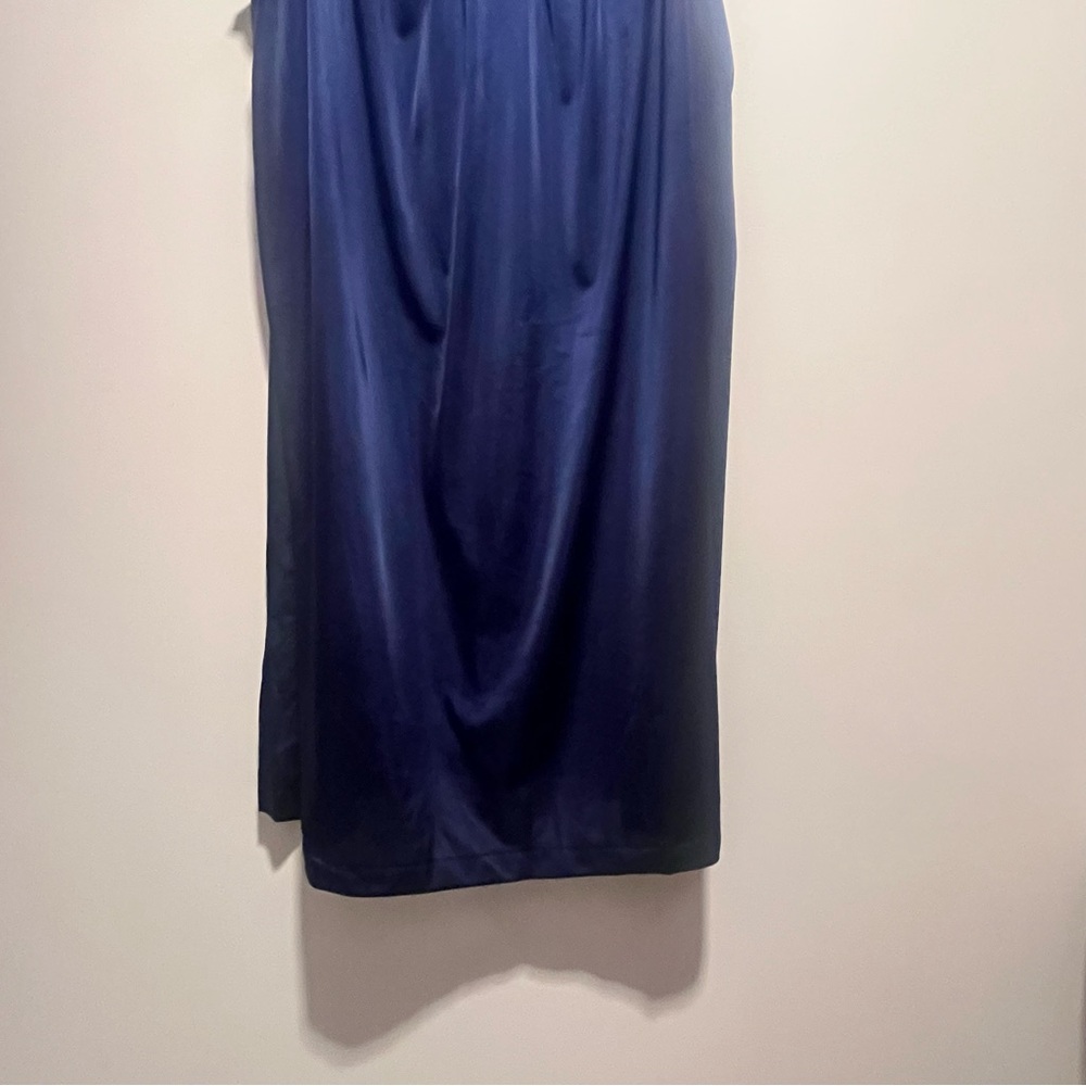 Vintage Vanity Fair Satin Embroidered Nightgown Caftan Cottagecore Slip Dress - Picture 10 of 12